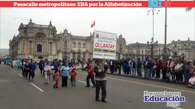 Pasacalle lima metropolitana eba por la alfabetización