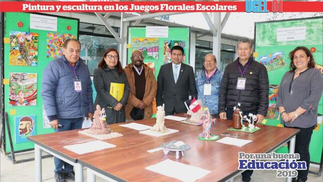 Pintura y escultura en los juegos florales escolares