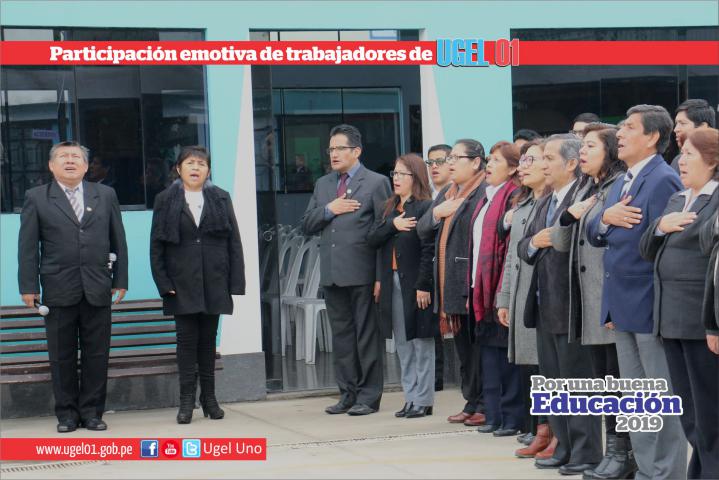 Participación de trabajadores de ugel 01 en actividades conmemorativas