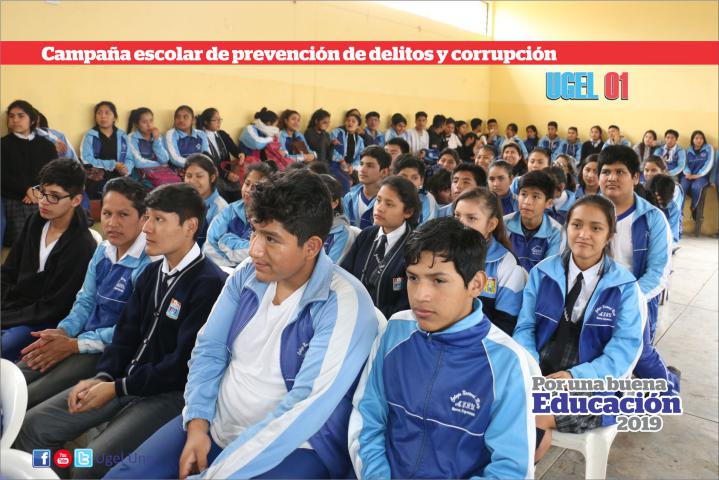 Campaña de concientización en ii.ee. sobre prevención de delitos