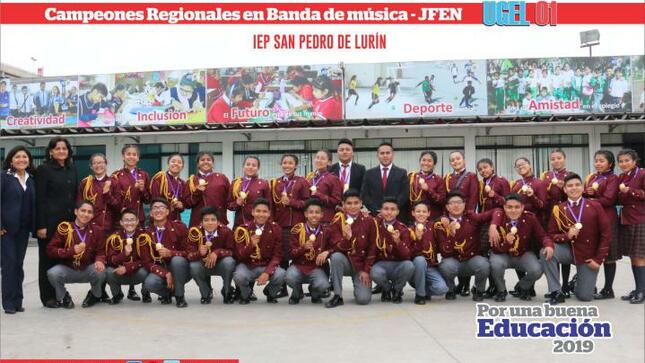 Campeones regionales en banda de música en juegos florales escolares nacionales