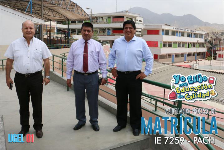 Verificando proceso de matrícula en ie 7259 - manchay
