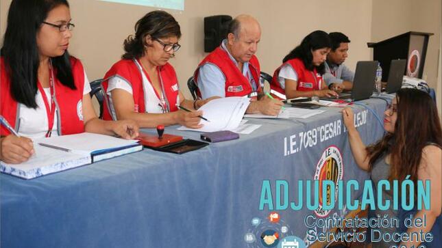 Nivel secundaria: adjudicación contrato del servicio docente 2018