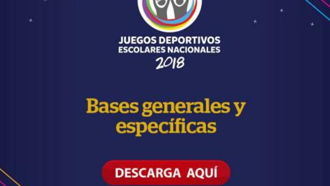 Inscripciones: juegos deportivos escolares nacionales 2018