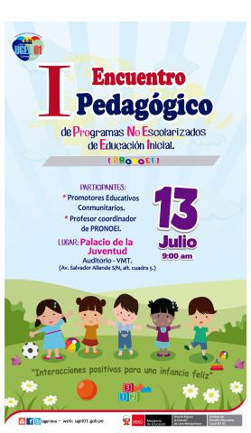 I encuentro pedagógico de pronoei por 45 aniversario