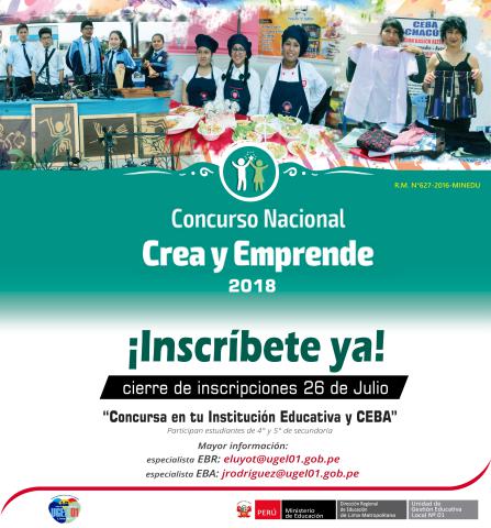 Concurso nacional crea y emprende 2018