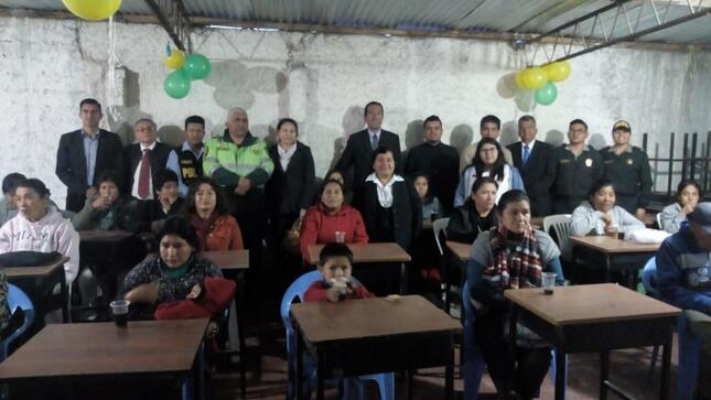 Inauguración del círculo de aprendizaje del programa de alfabetización en pachacamac
