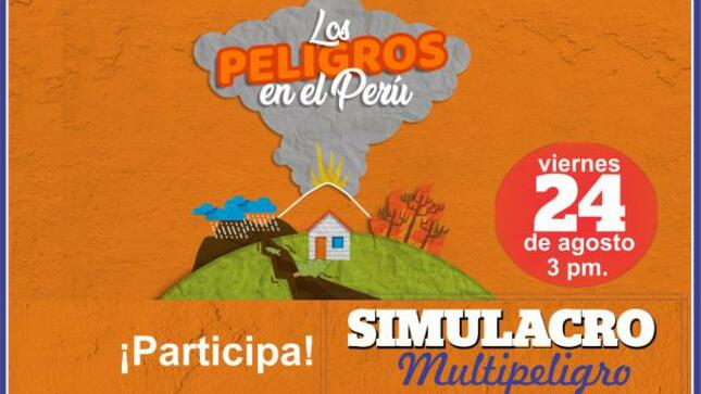 Simulacro multipeligro este viernes 24 a las 3 pm.