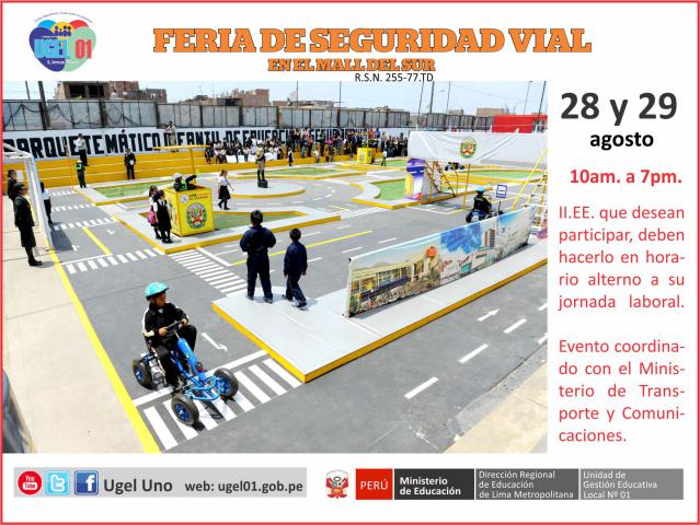 Feria de seguridad vial en mall del sur