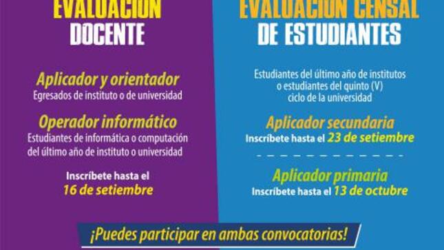 Convocatorias de personal (inei) como aplicadores