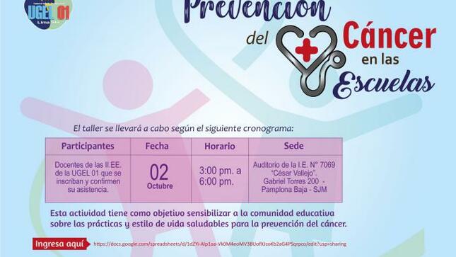 Prevencion del cancer en las escuelas