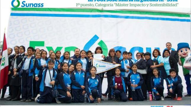 Sunass premió a colegios de ugel 01 con las mejores prácticas de uso y reúso del agua