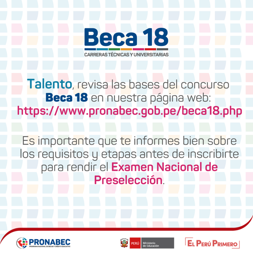 Postula a beca 18: carreras técnicas y universitarias