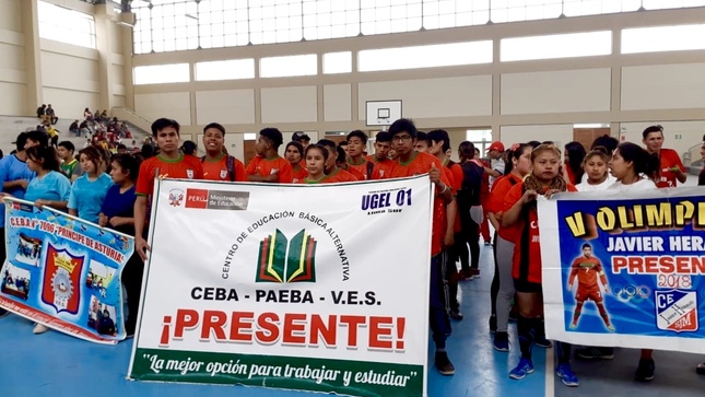 Olimpiadas deportivas en la eba 2018 etapa ugel