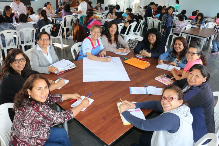Docentes coordinadoras en taller de fortalecimiento de competencias y desempeños