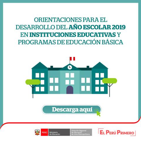 Orientaciones para el desarrollo del año escolar 2019