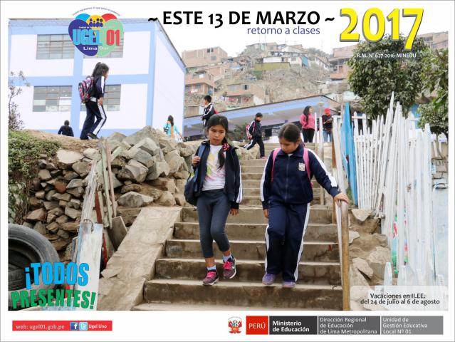 Retorno a clases el 13 de marzo 2017 anuncio minedu