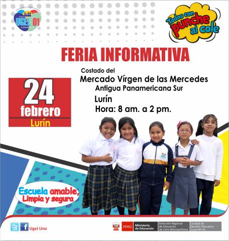 Participa de feria informativa escolar en lurin