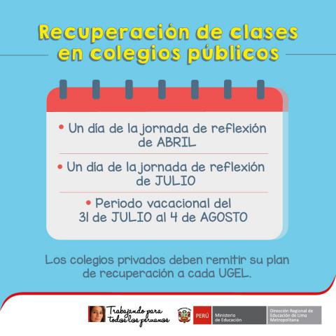 Recuperación de horas efectiva en lima metropolitana
