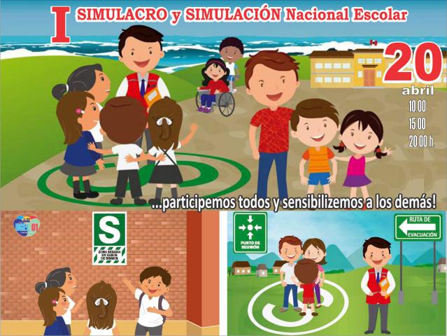 I simulacro y simulación nacional escolar 2017