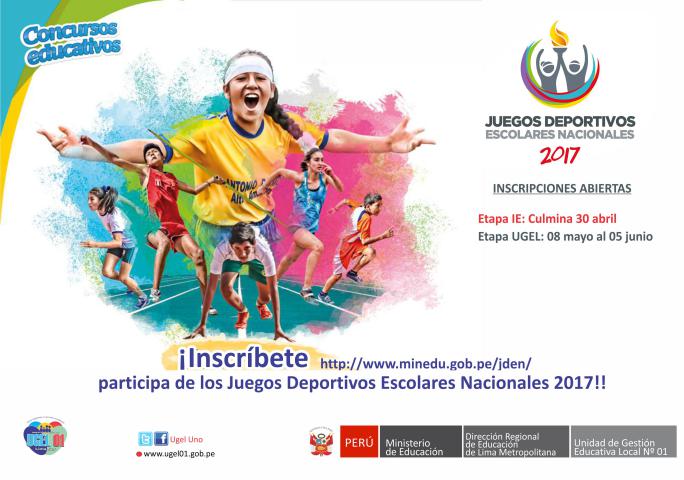 Participa de los juegos deportivos escolares