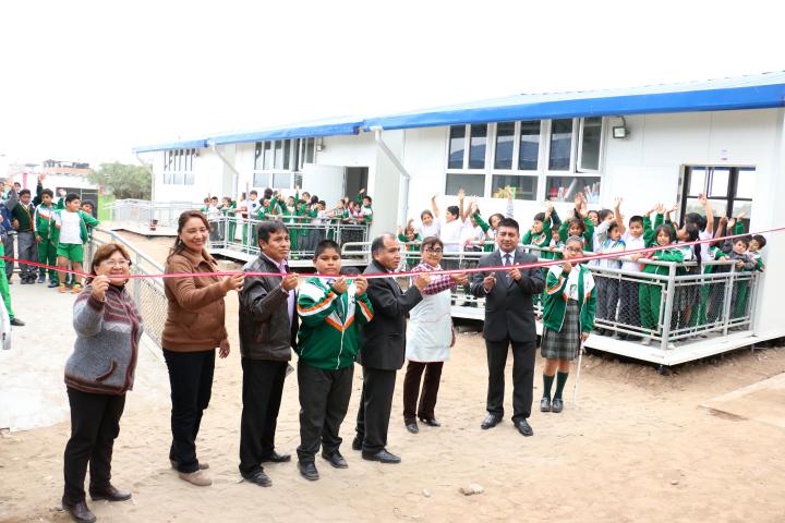Inauguran aulas prefabricadas en ie 6076 república de nicaragua ves
