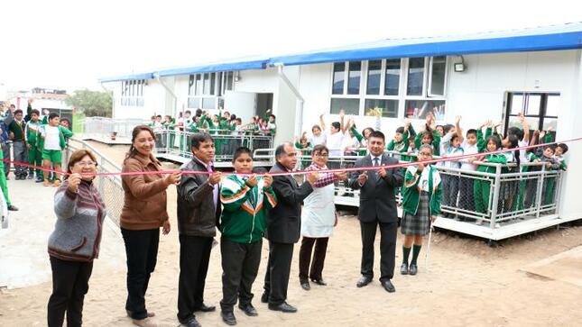 Inauguran aulas prefabricadas en ie 6076 república de nicaragua ves
