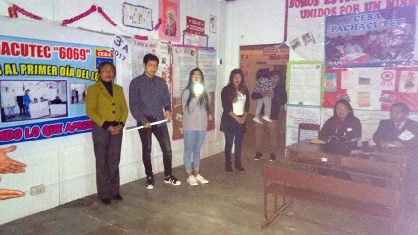 Día del logro en ceba 6069 pachacutec de ves pese al apagón