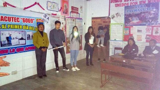 Día del logro en ceba 6069 pachacutec de ves pese al apagón