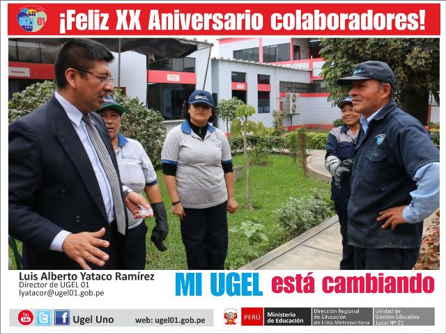 Xx aniversario celebra la ugel 01