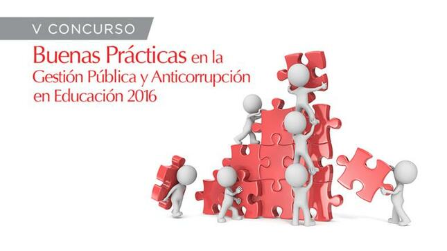 V concurso buenas prácticas en la gestión pública y anticorrupción en educación 2016