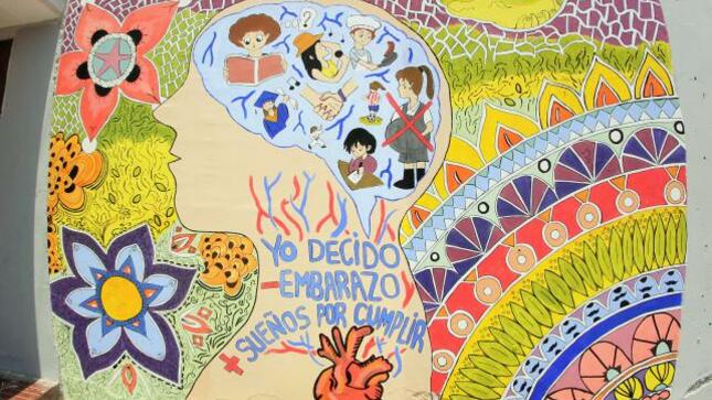 Murales ganadores: prevención de embarazo adolescente