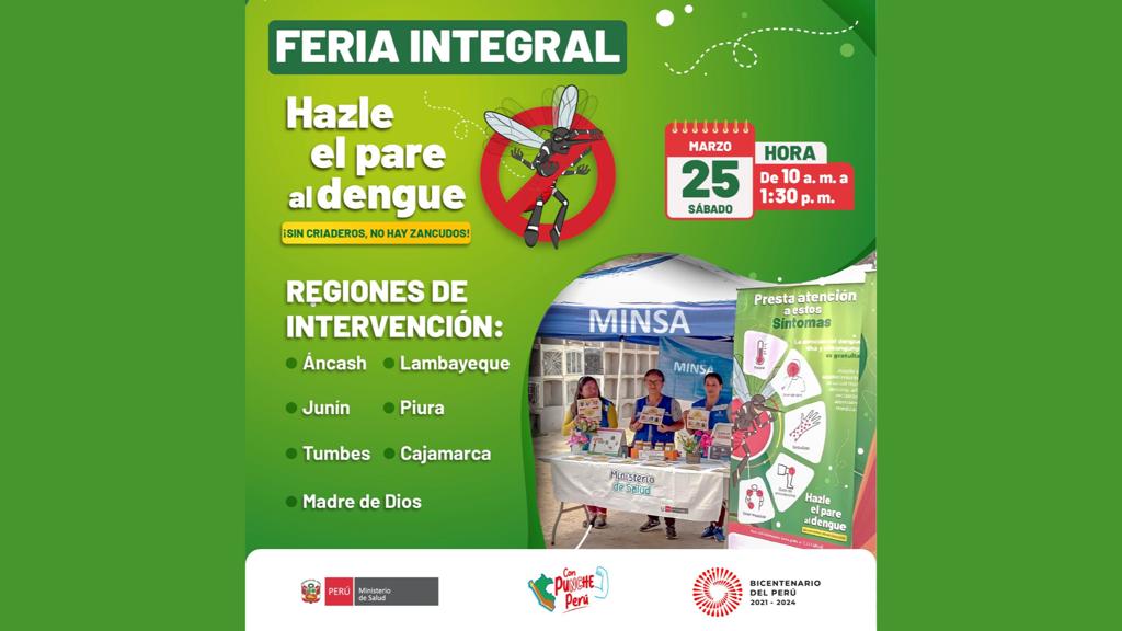 Minsa y regiones organizan feria integral de prevención y servicios contra el dengue