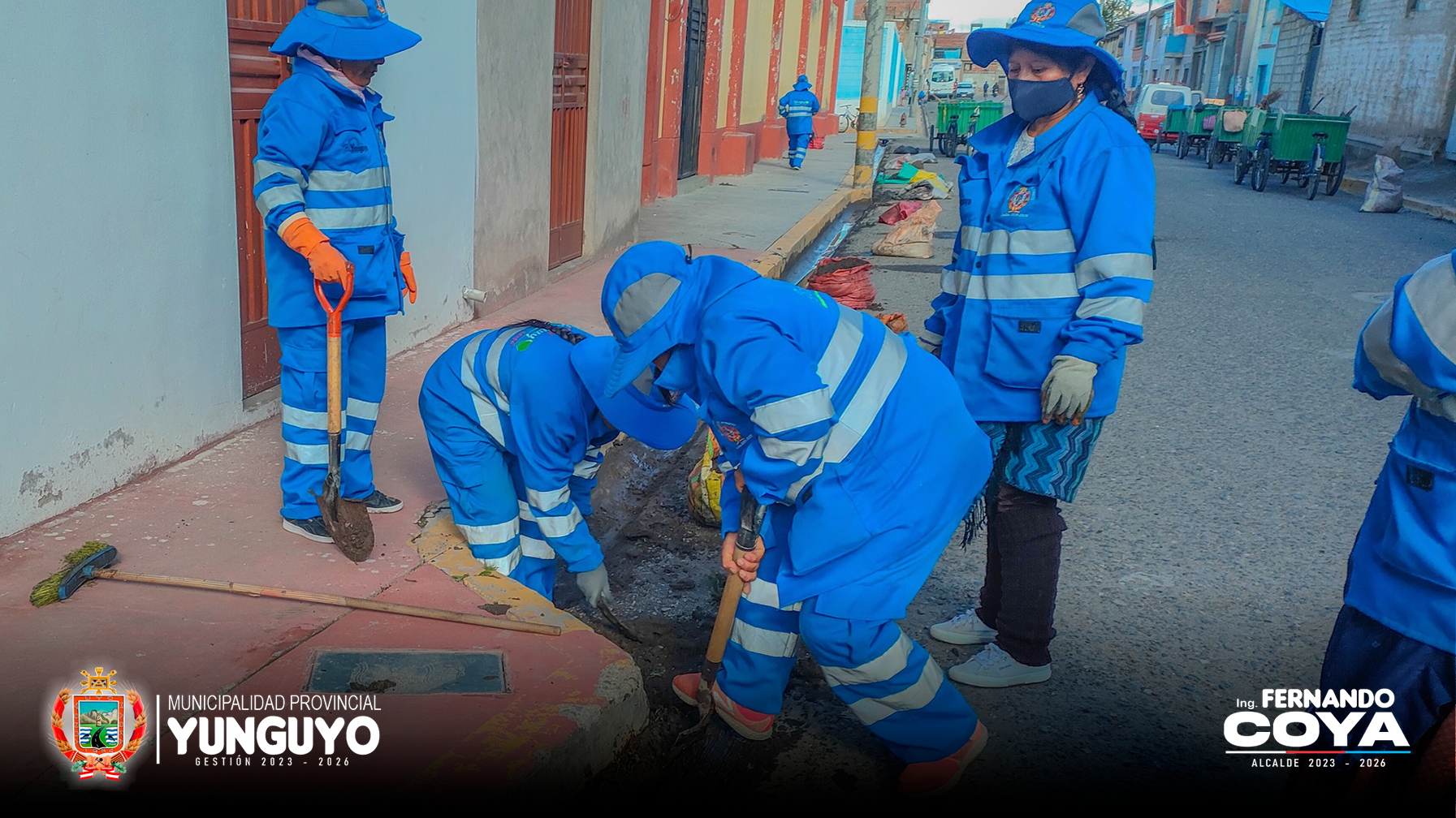 Municipio de Yunguyo Continua con Trabajos de Limpieza en el interior de la Ciudad