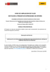 Vista preliminar de documento Aviso de ampliación de plazo - Especialista en tecnologías de la información para la integración del sistema de compras públicas - PBID
