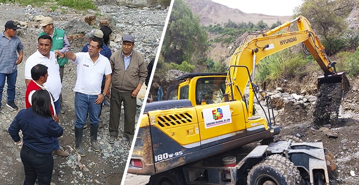 Supervisan avances en labores de rehabilitación de vía departamental a la altura de Chingos en Cajatambo