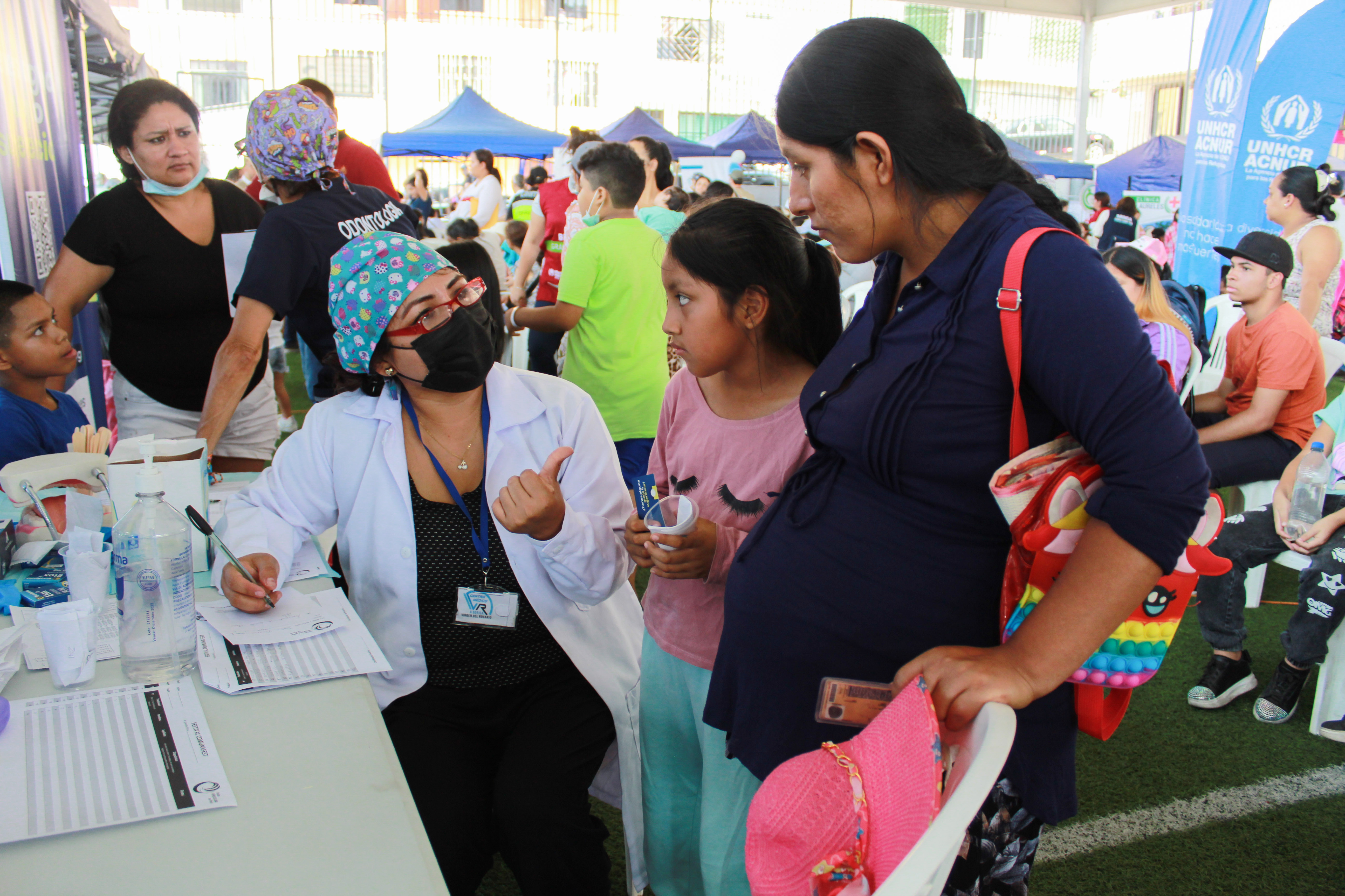 Familias enteras participaron de la campaña integral de salud gratuita