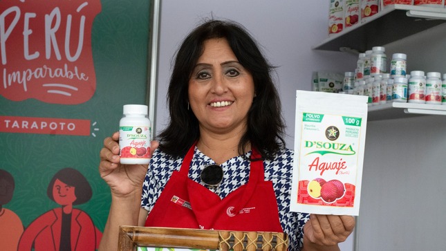 Empresaria MYPE participante de la Feria Perú Imparable - Tarapoto