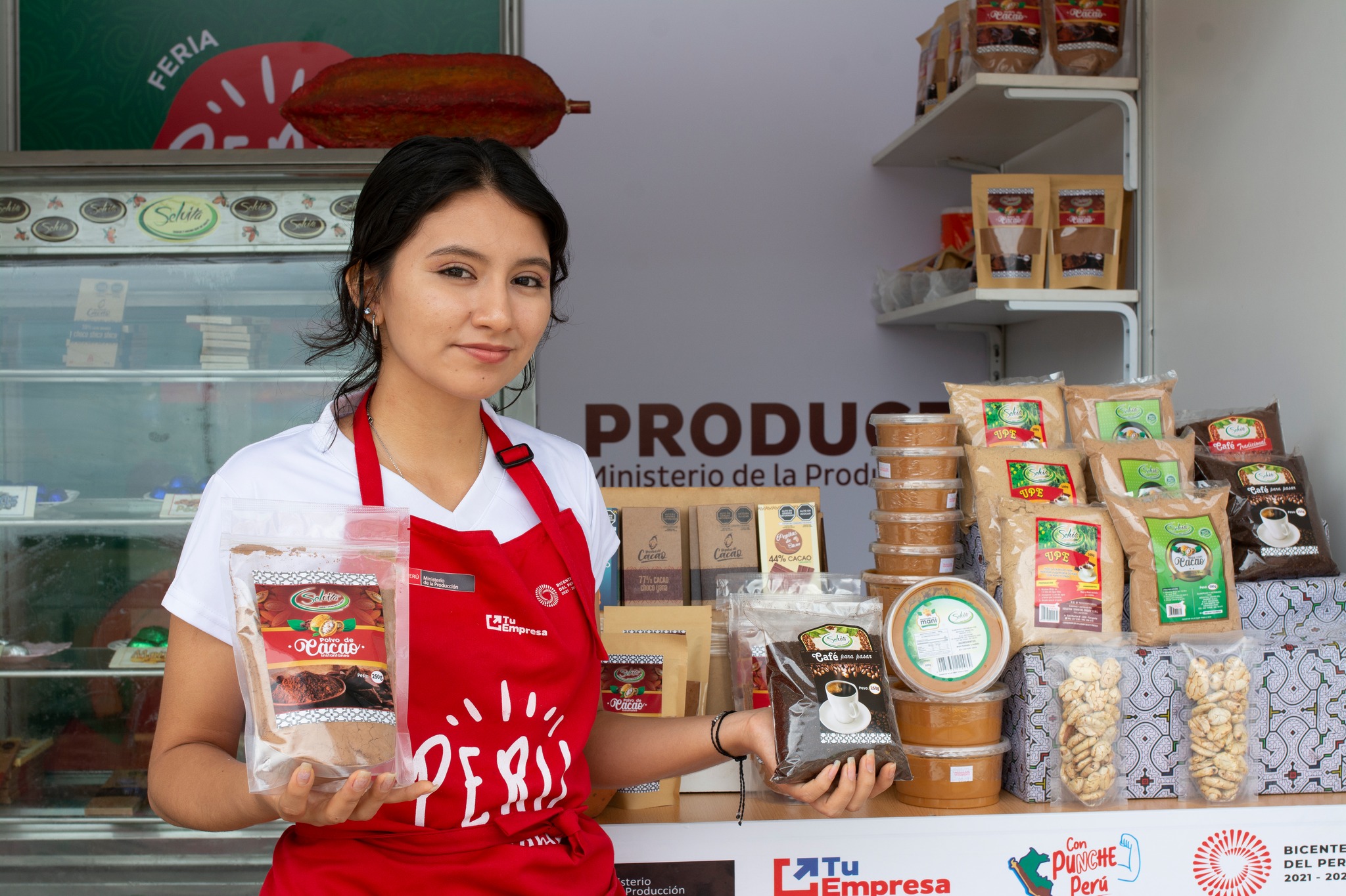 Empresaria MYPE participante de la Feria Perú Imparable - Tarapoto
