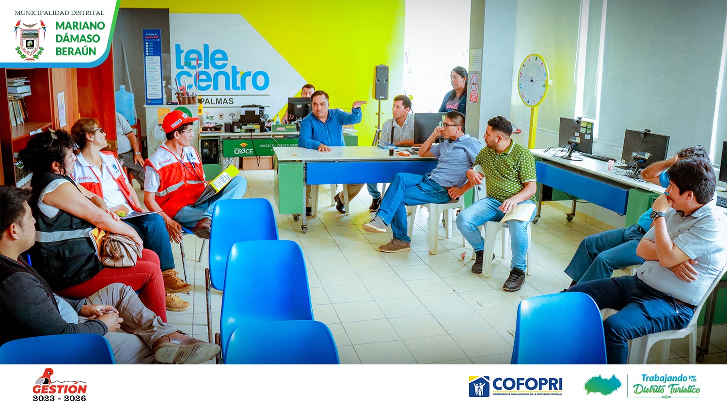 Reunión con COFOPRI para el proceso de titulación de tierras.