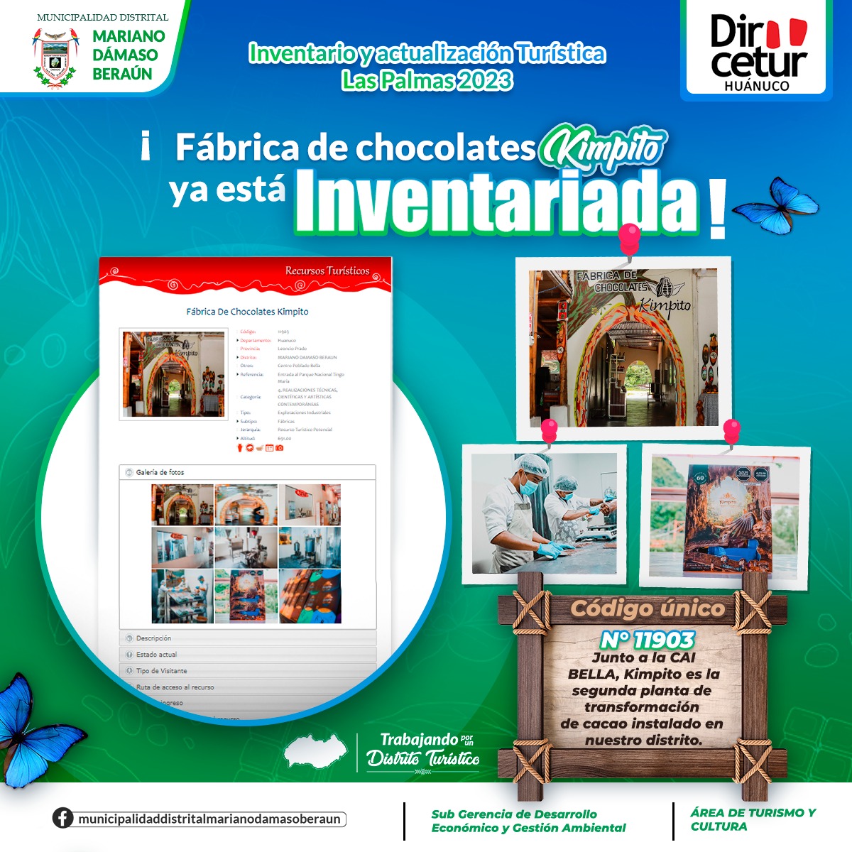 Fabrica de Chocolares KIMPITO Ya esta inventariada.