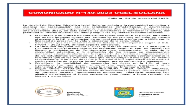 Comunicado N°149