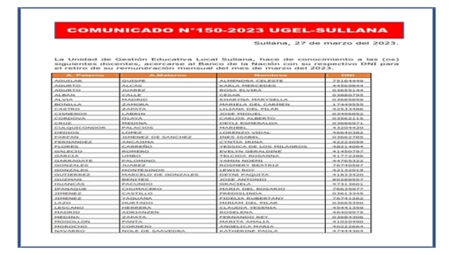 Comunicado N°150 