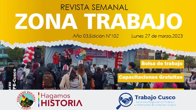 Archivo PDF de la Revista de Empleo "ZONA TRABAJO CUSCO" Edición N°102