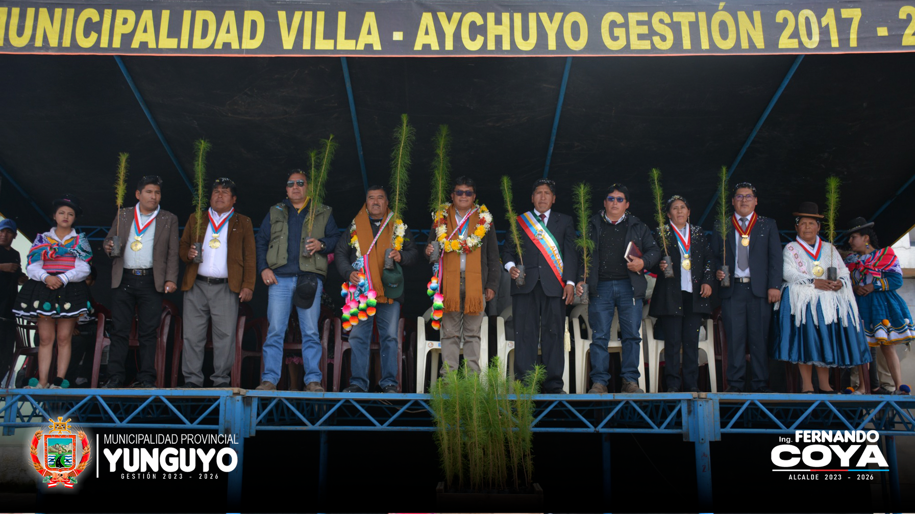 Municipio de Yunguyo y PEBLT realizaron el lanzamiento de plantación de Pinos Hongeros