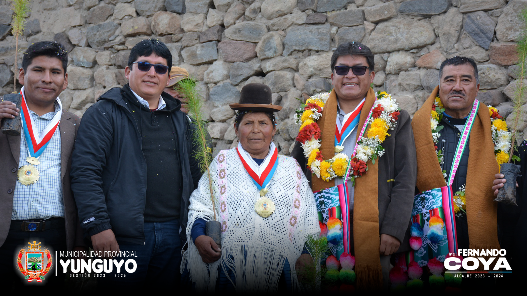 Municipio de Yunguyo y PEBLT realizaron el lanzamiento de plantación de Pinos Hongeros