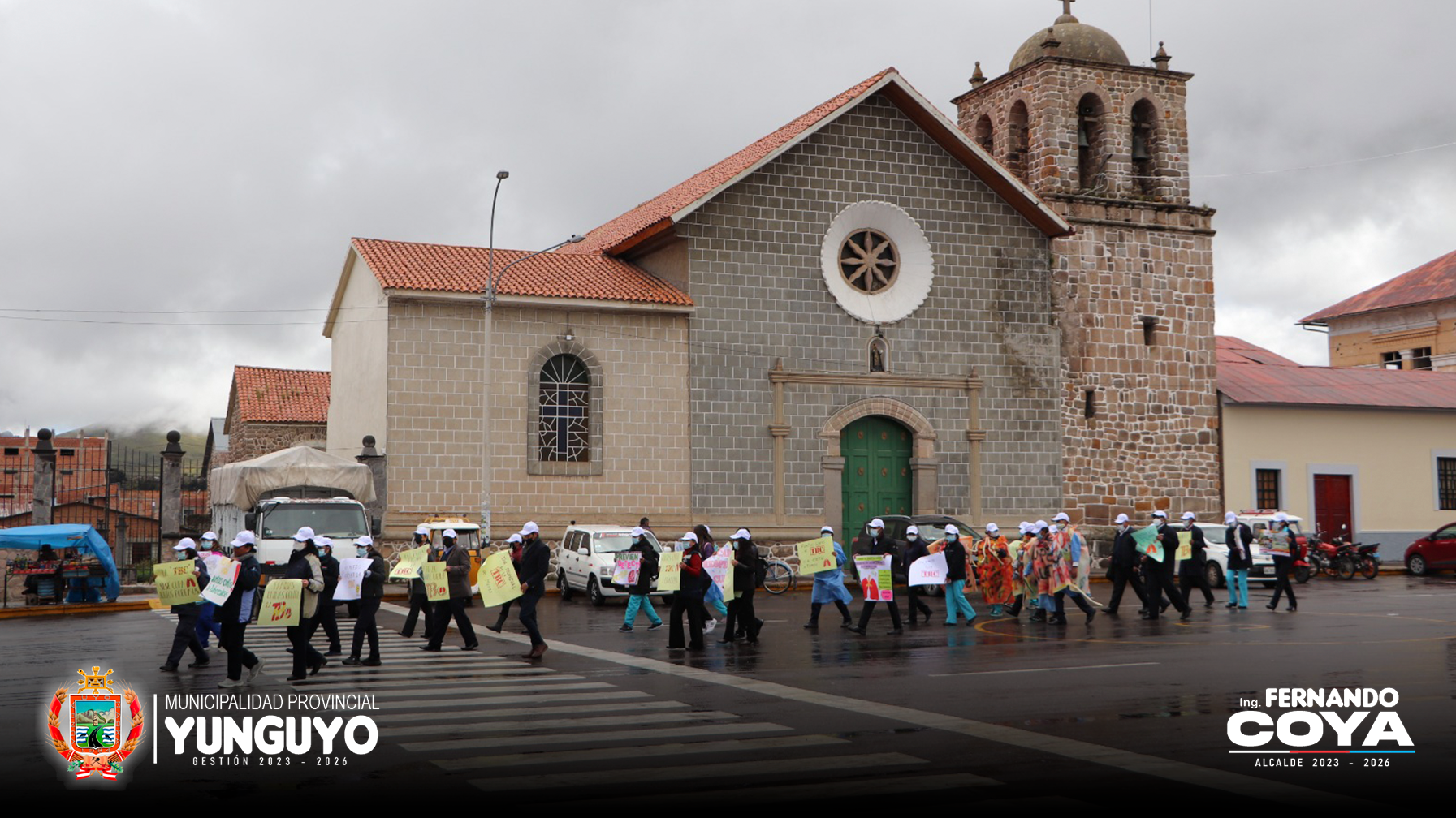 Municipio de Yunguyo participo en la marcha de sensibilización por el Día Mundial de la Lucha Contra la TBC