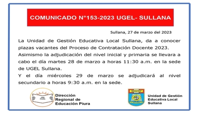 Comunicado N°153