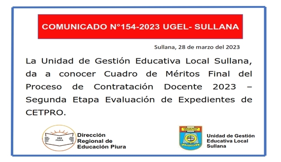 Comunicado N°154