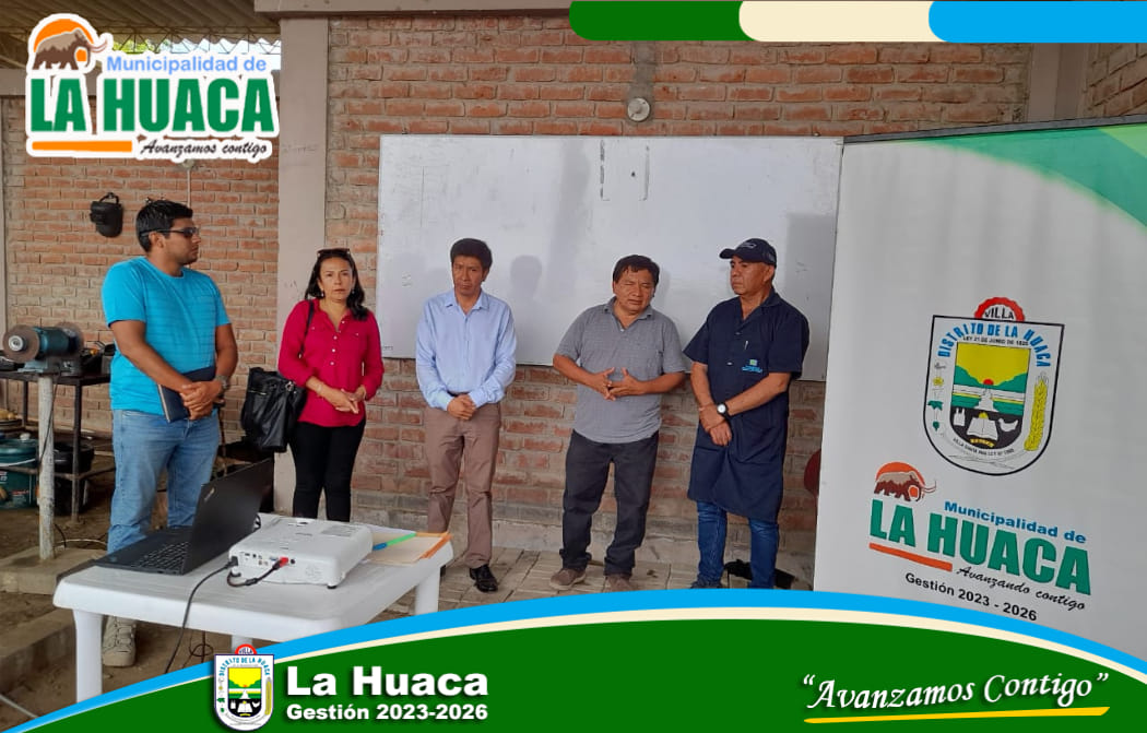 FONDEPES y Gerente municipal dando la bienvenida al inicio del curso de mantenimiento de motores fuera de borda.